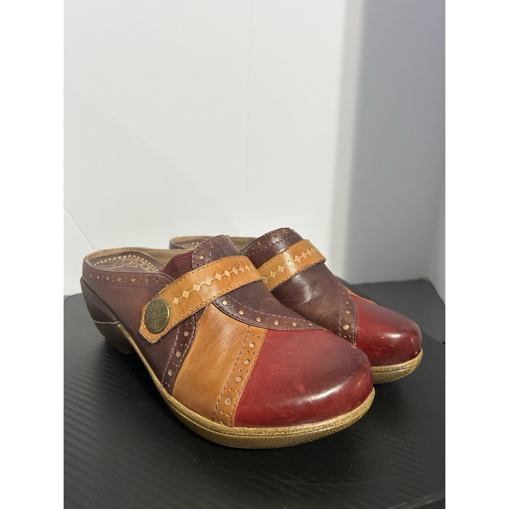 Elite by Corkys Pop Tart Hand-Painted Leather Clog Size US 6/EURO 36